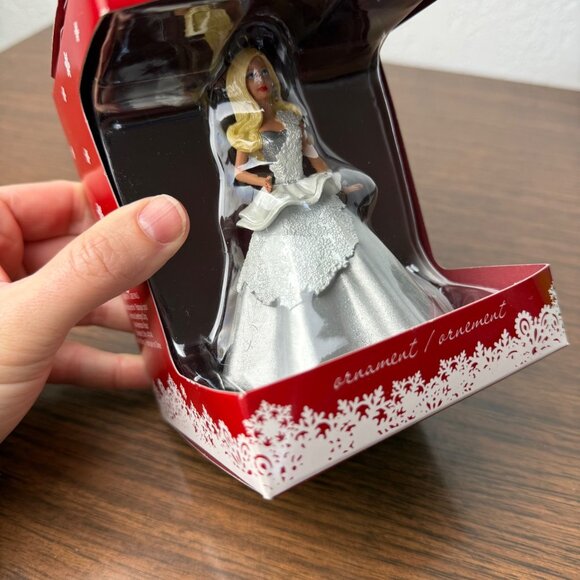 Mattel 25th Anniversary Edition Holiday Barbie Christmas Ornament 2013 OPEN BOX - Picture 5 of 6